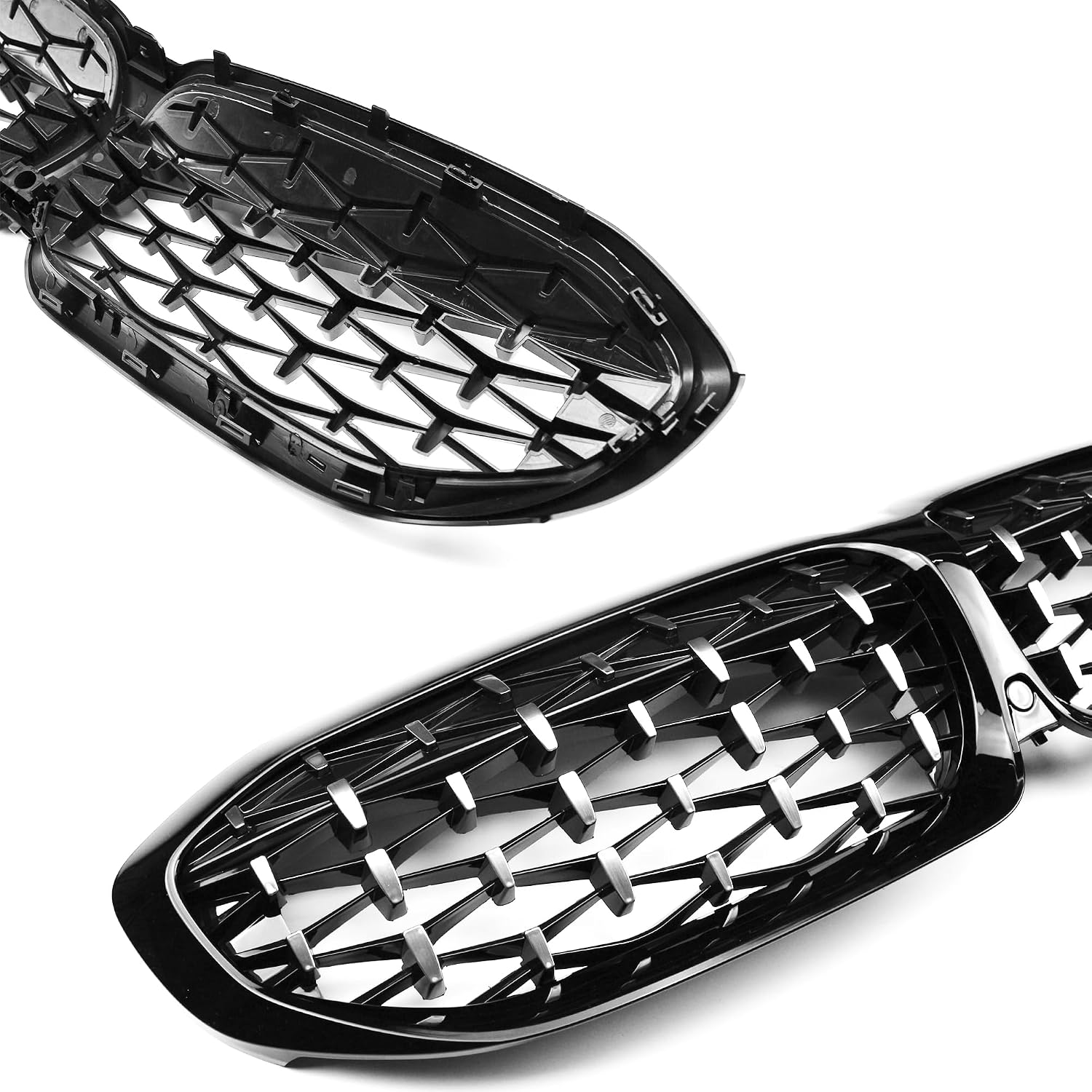 G20 Grille, Black Front Kidney Grille Grill Compatible with BMW 2019-2022 3 Series G20 316i 318i 320i 328i 330i 335i 340i, Chrome Diamond
