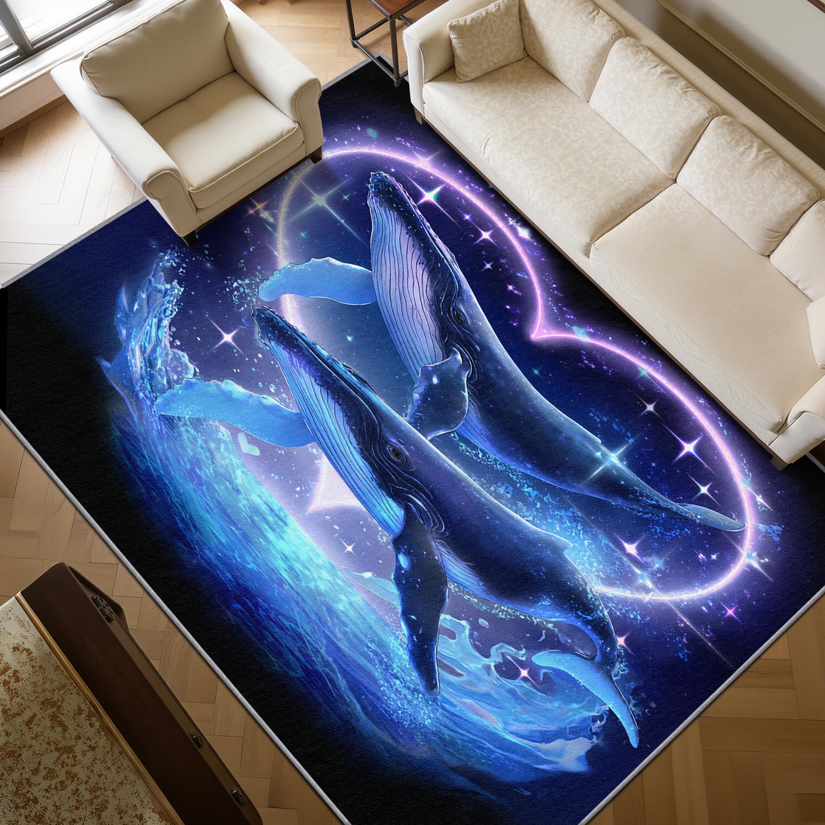 Mistela Wal Teppich 200x200 cm Blau