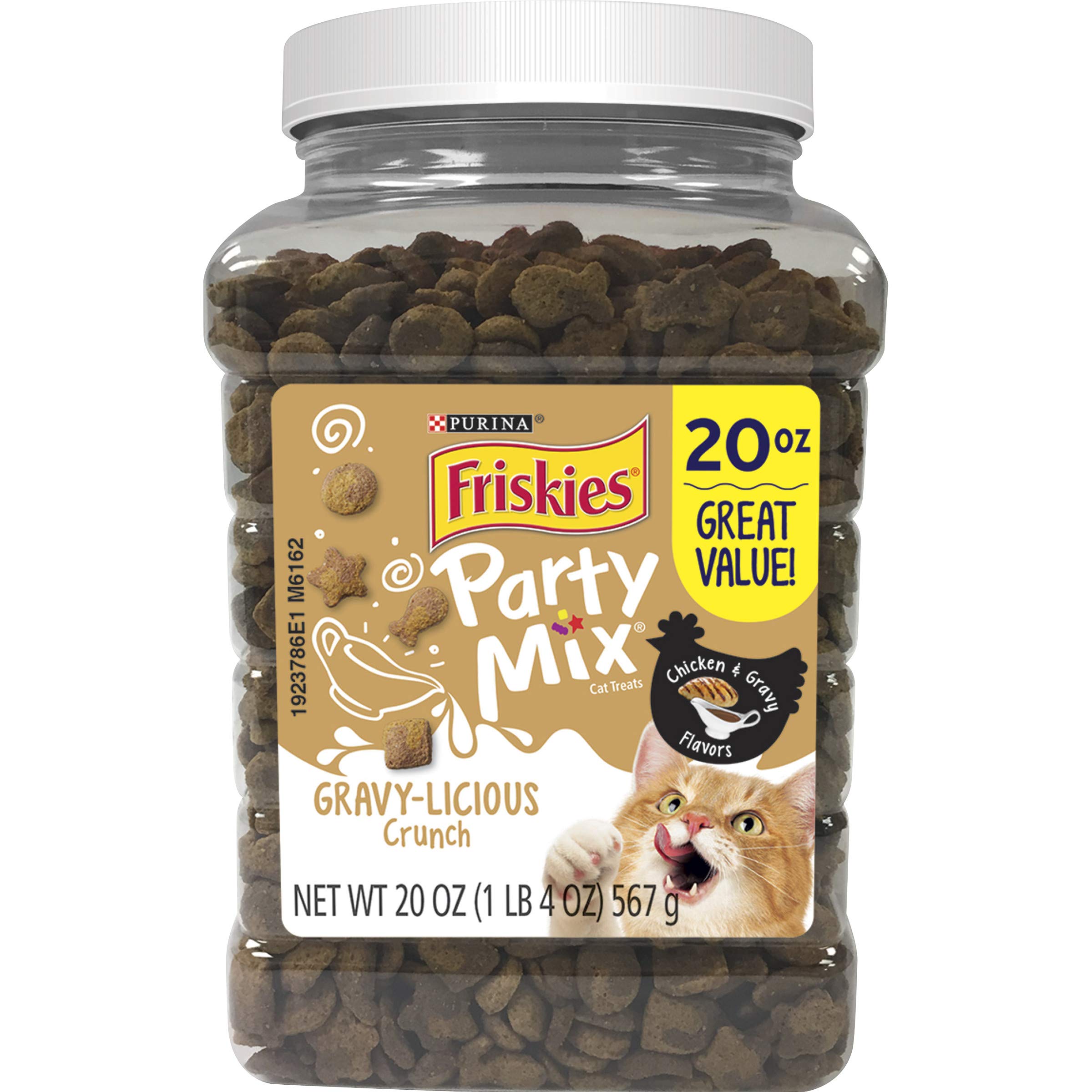 Purina Friskies Party Mix Chicken Adult Cat Treats - 20 oz. & 30 oz. Canisters