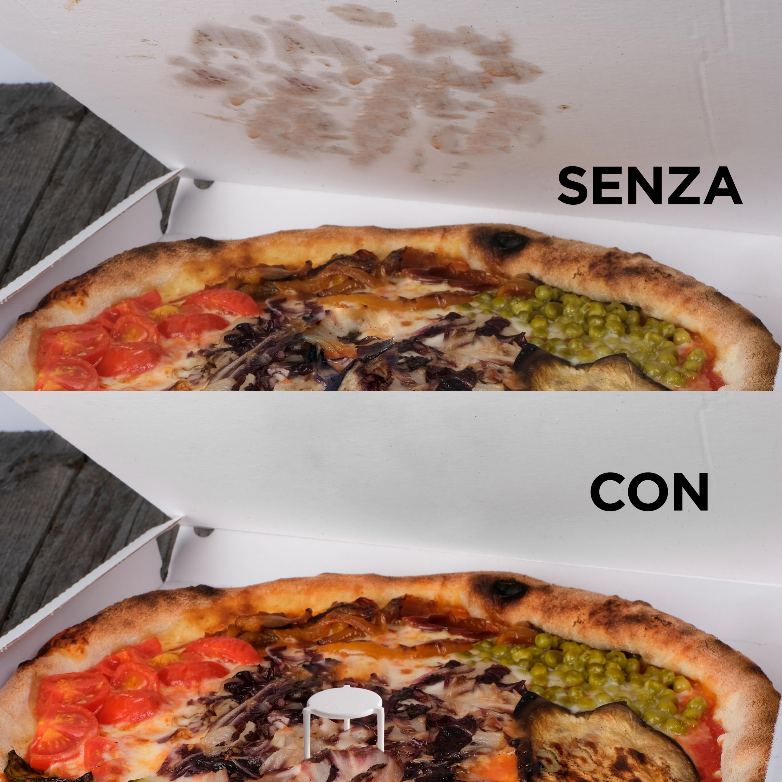 Everest Adv Distanziatori per Scatole Pizza 3 cm Supporto Pizza Saver Bianchi 250 pz