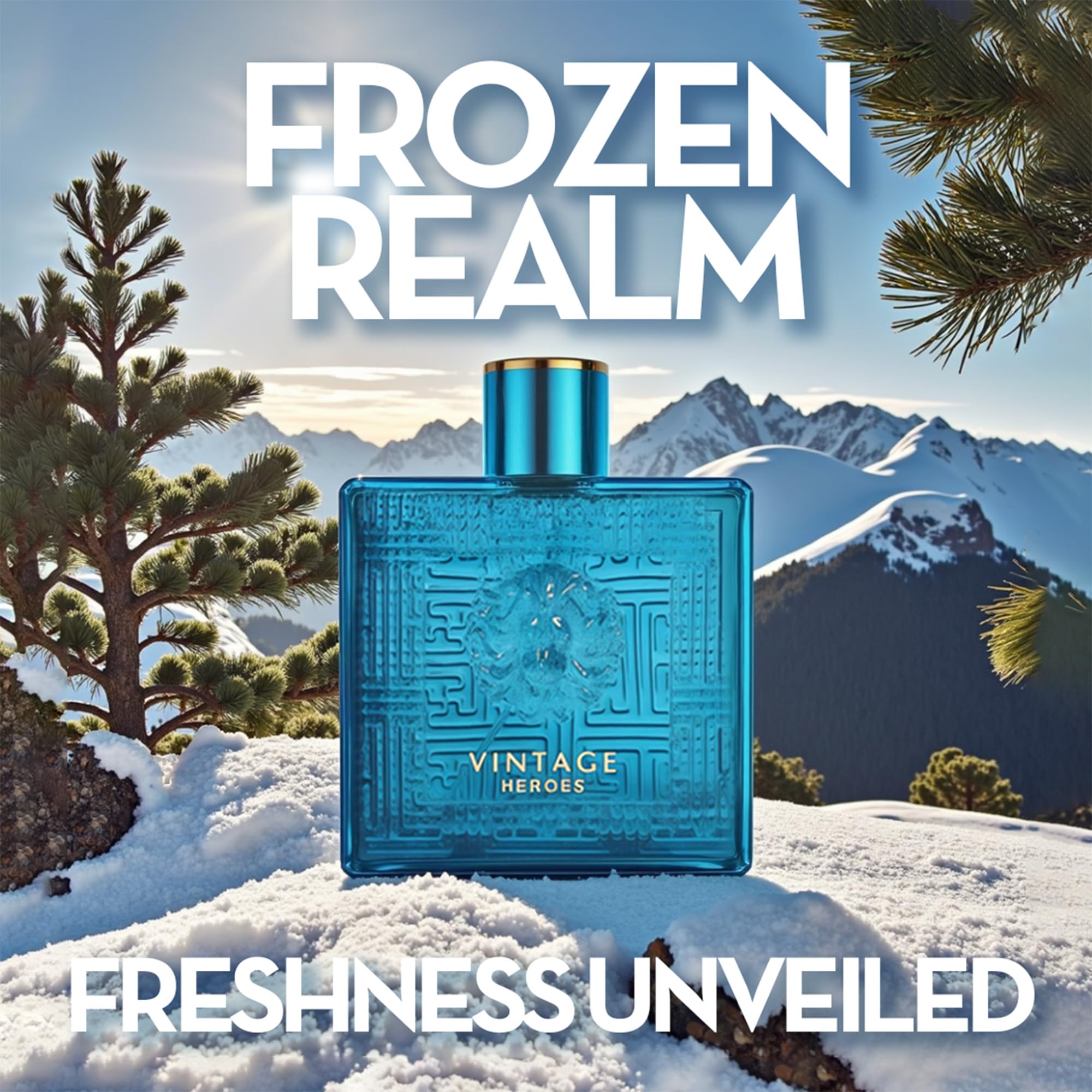 3Pack Men Colognes Vintage Heroes Series Eau De Parfume Spray with Woody Floral & Fruity Scent Perfume Gift Set Day to Night Luxury Fragrances