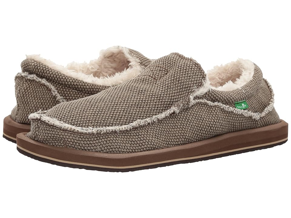 

Sanuk Chiba Chill (Brown What the Fuzz) Men's Slip on Shoes
