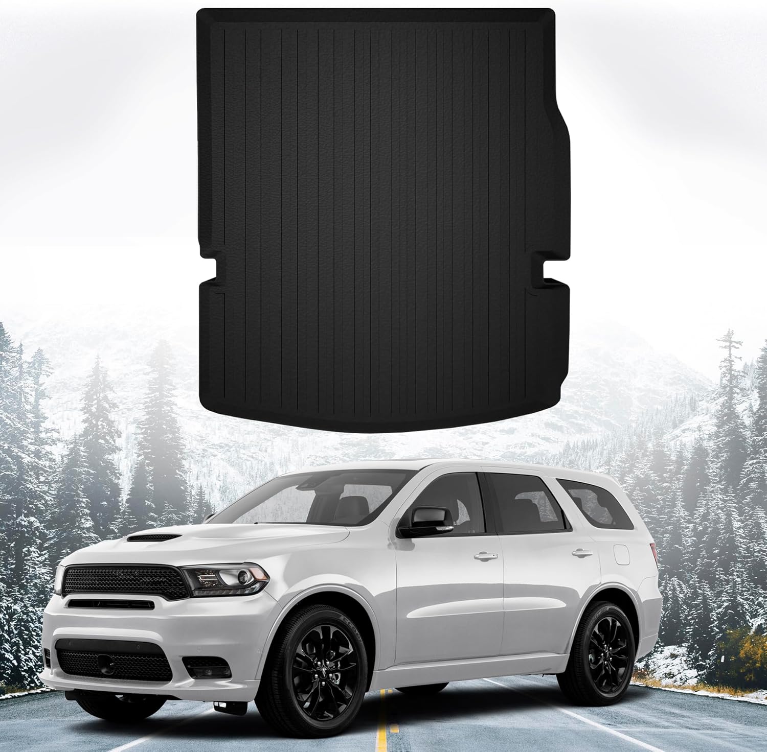 Premium Cargo Liner for Dodge Durango 2011-2026- 100% Protection - Custom Fit Car Trunk Mat - All-Season Black Cargo Mat - 3D Shaped Laser Measured Trunk Liners for Dodge Durango