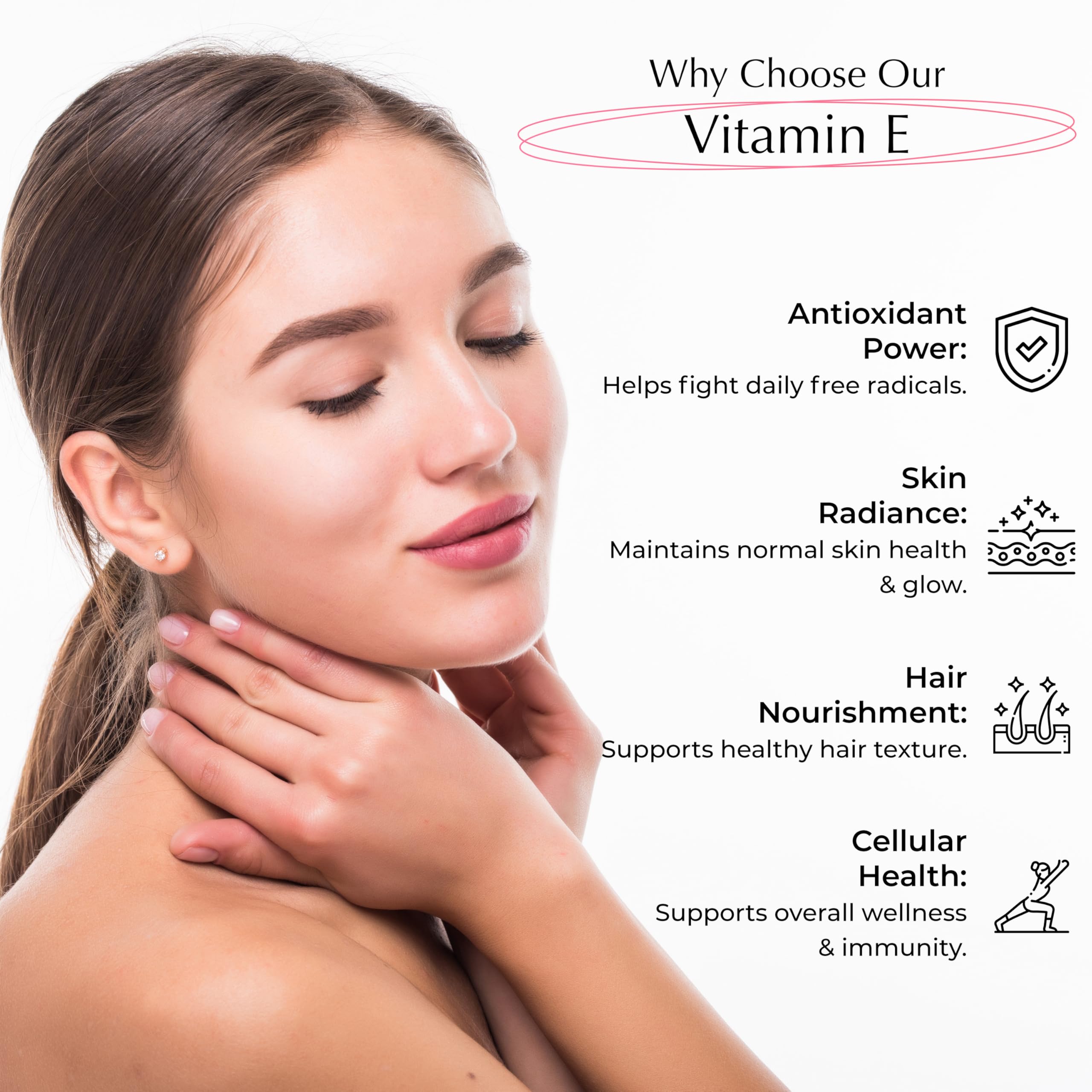 Health Veda Organics Vitamin E for with Argan & Aloe Vera | Antioxidant Support, Naturally Nourished Skin and Hair For Men & Women (60 Veg Capsules) 2