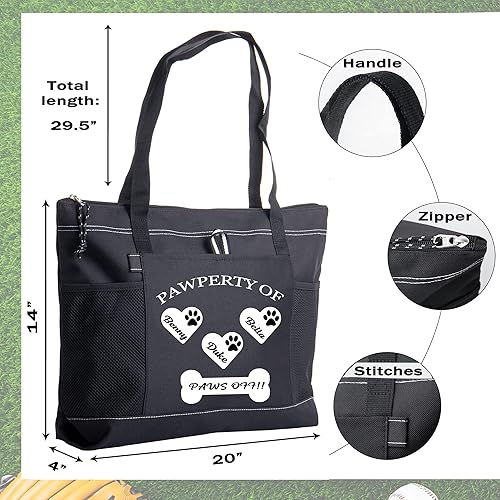 Miniatura 7 de Bolsa de almacenamiento de alimentos para perros, bolsas de mano personalizadas para juguetes para mascotas, bolsa de viaje con bolsillos de malla