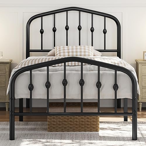Yaheetech Metal Bed Frame Twin Size Metal Platform Bed Frame