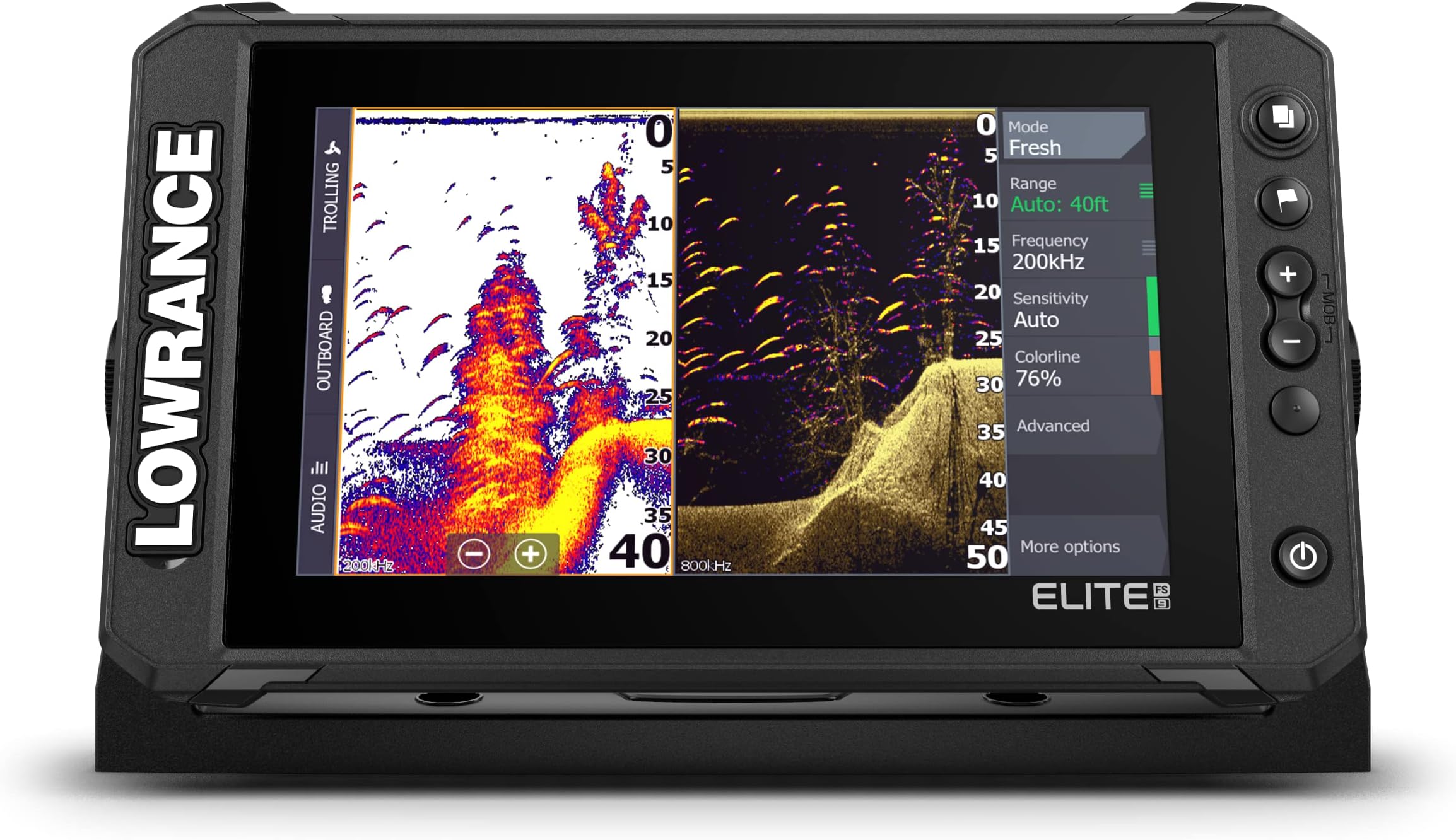 Elite FS Fishfinder/Chartplotter, Available with and Without Transducer