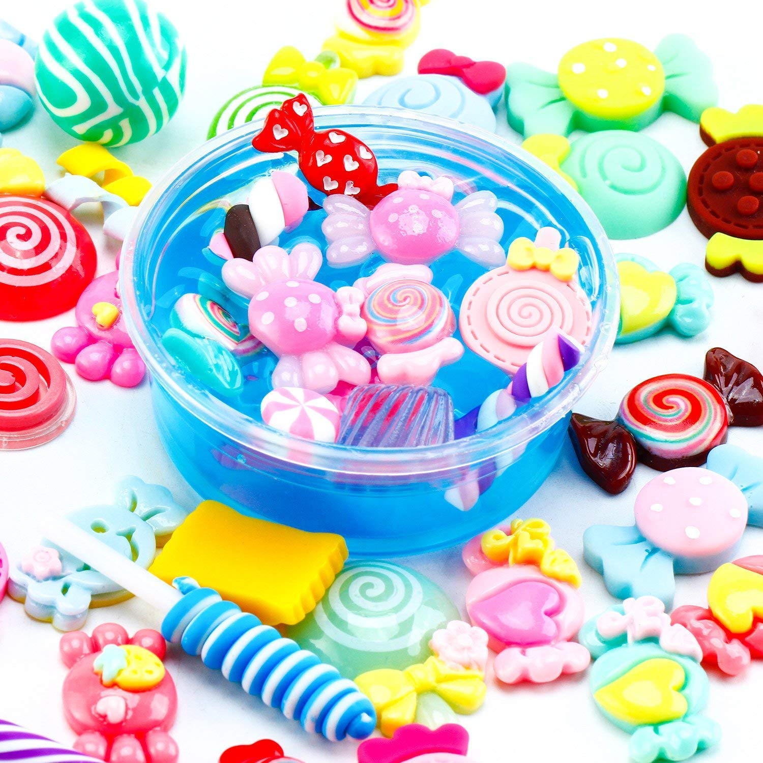 Charms For Slime 60Pcs Slime Charms Cute Set, Bulk Mixed Resin