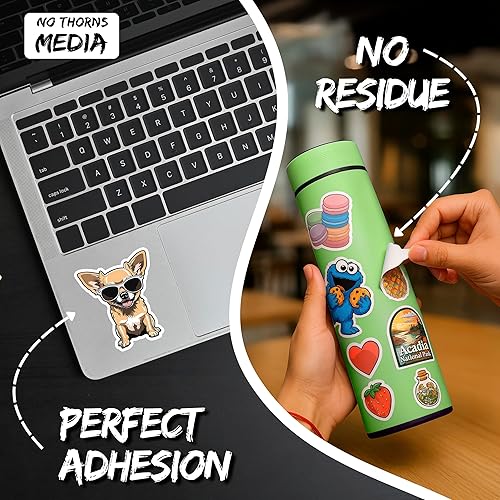 Miniatura 3 de Calcomanía de Chihuahua para ventana, resistente a la intemperie, tamaño pequeño, impermeable, para botella de agua, taza, pasaporte, libro de