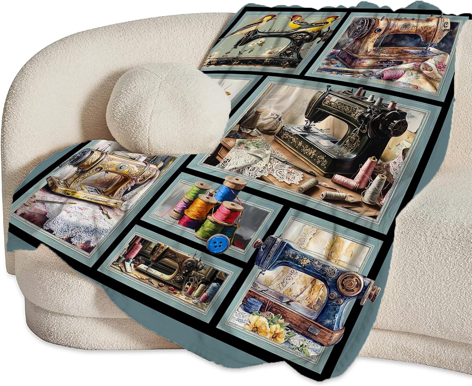 Tijuboni Sewing Blanket Seamstress Gifts for Women Girl 50"x40" image 4