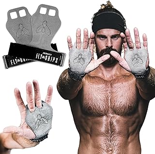 JerkFit Fly Grips, 2 Finger Vegan Gymnastics Grips - Pull Up Grips for Cross Training Hand Protection - Hand Grips for Gym...