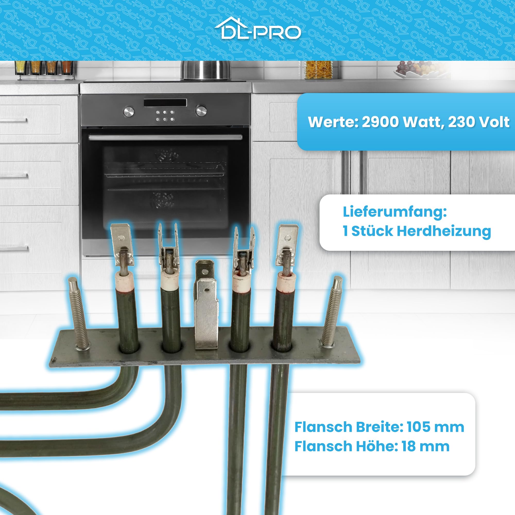 Amica Elemento Riscaldante Calore Superiore 2900W Per Forni - Foto 5