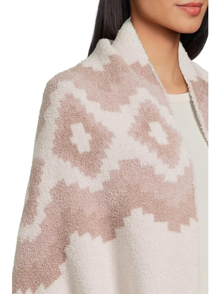 Pink Barefoot Dreams CozyChic® Mosaic Wrap