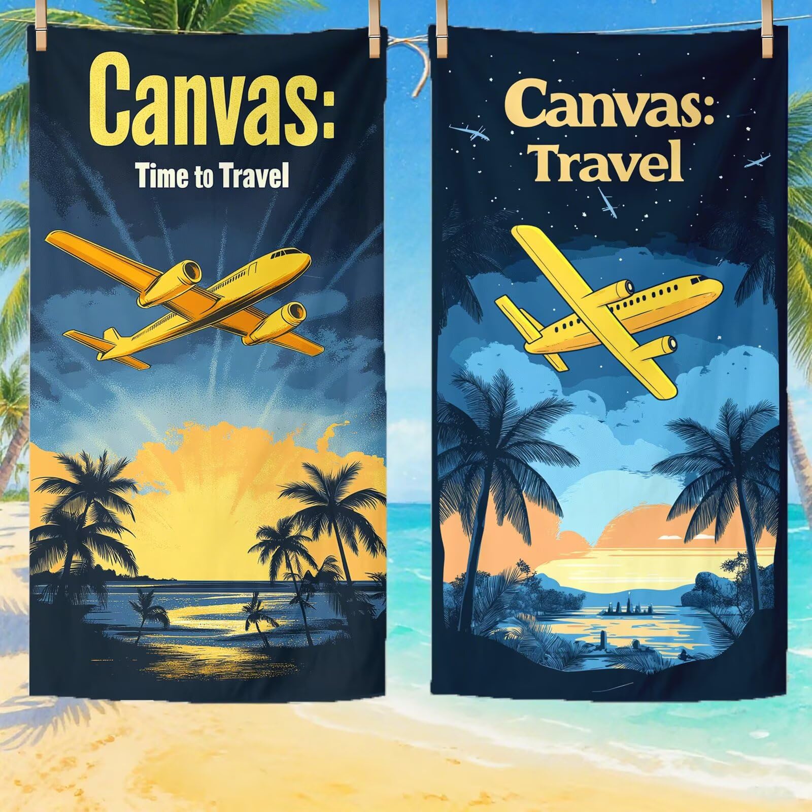 Toallas de Playa Microfibra Avión Toalla Playa Grande 180x90 cm Mujer Hombre Secado Rápido Absorbente Toallas Gimnasio Suave Sin Arena Ligera Toalla Microfibra para Playas Piscina Viajes Camping Q-729