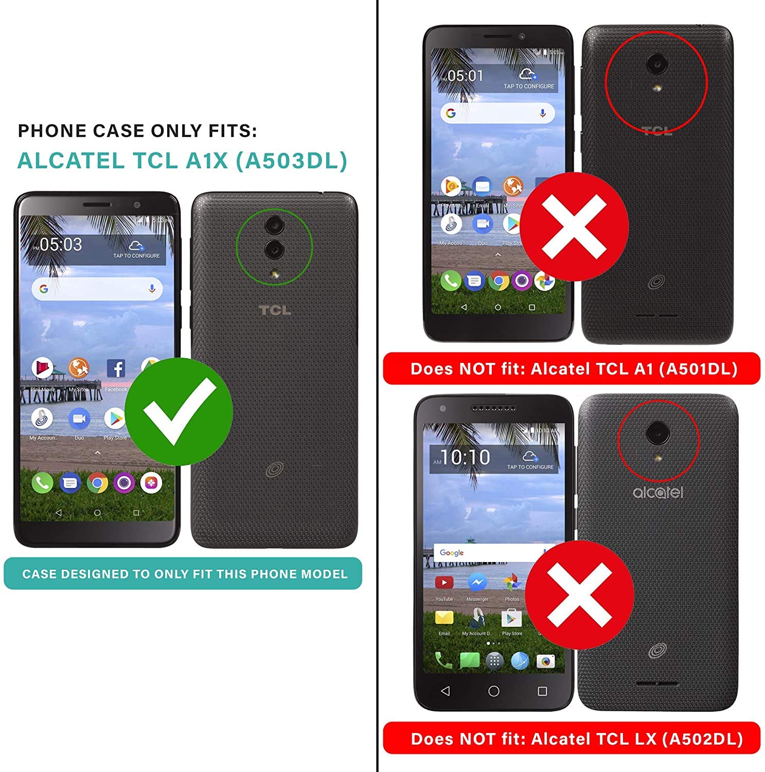 Buy E-Began Case for Alcatel TCL A1X (A503DL), Alcatel Onyx (5008R