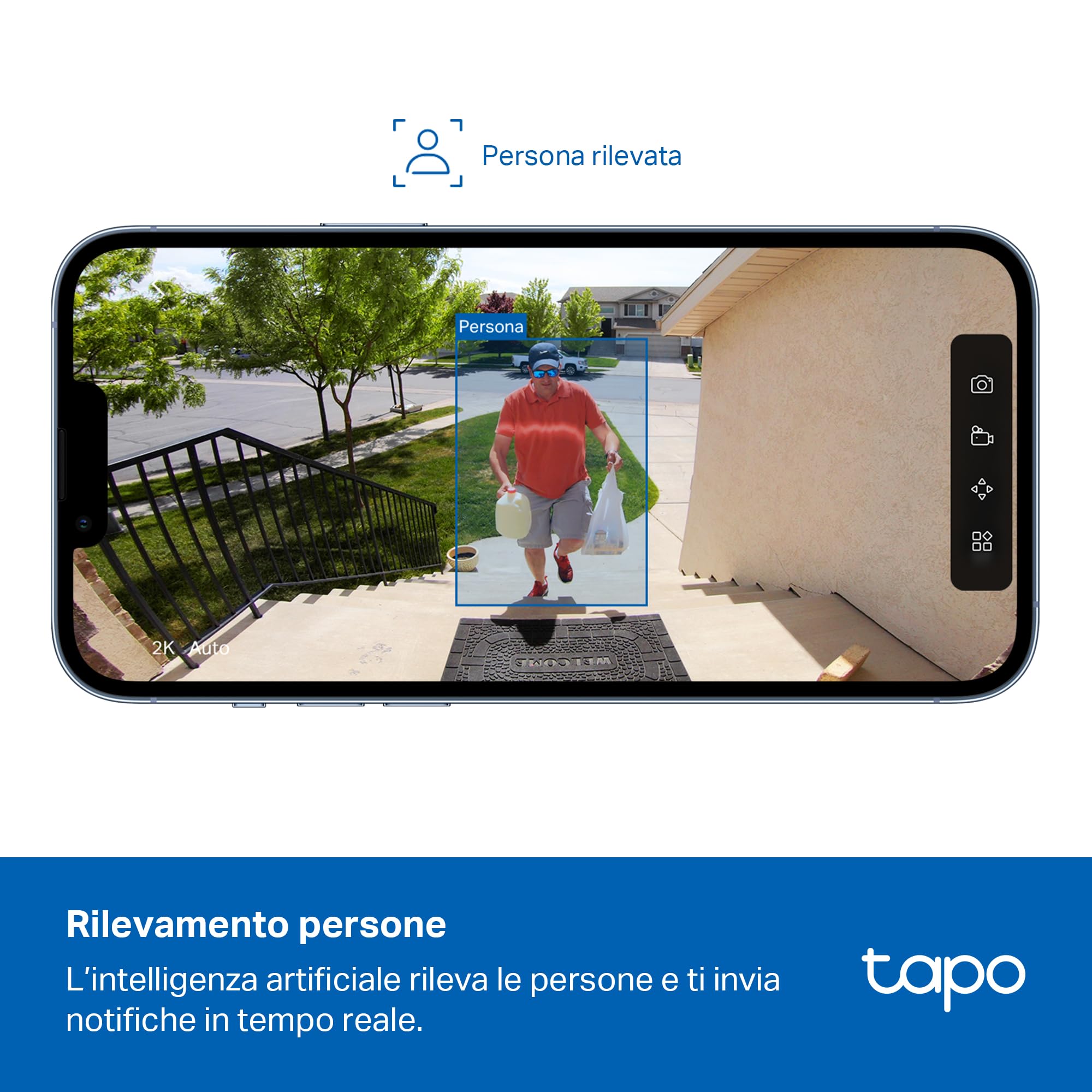 Tapo C400 Telecamera WiFi Esterno FHD senza Fili Batteria 5200mAh 180 Giorni IP65