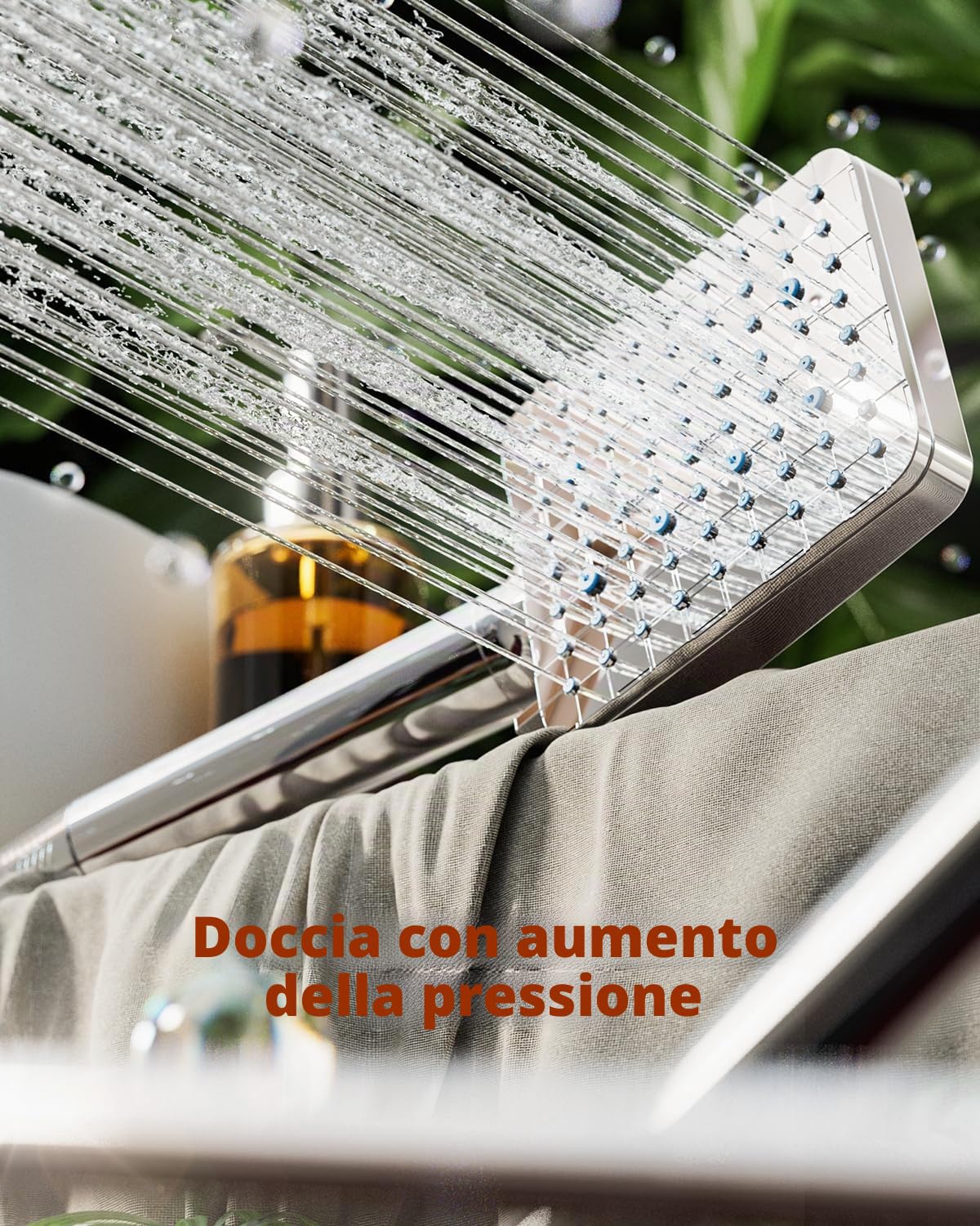 Soffione Doccia con Filtro per Acqua Dura Cobbe, 6+1 Modalità di Getto, Soffione Doccia ad Alta Pressione e Tubo Flessibile da 1,5 m con Filtro a 20 Stadi per la Rimozione del Cloro Residuo, Cromato