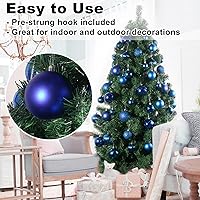 Vista 141 de Bolas de Navidad grandes de bronce de 3.2 pulgadas, adornos de decoración de árbol de Navidad, bolas colgantes inastillables para cumpleaños