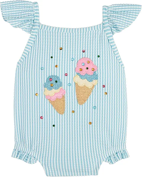 Mud Pie baby-girls Children's Seersucker Icecream 1pc