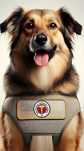 Miniatura 5 de Los remiendos animales de la insignia de la ayuda emocional, hierro bordado asistencia médica del perro de servicio en remiendos