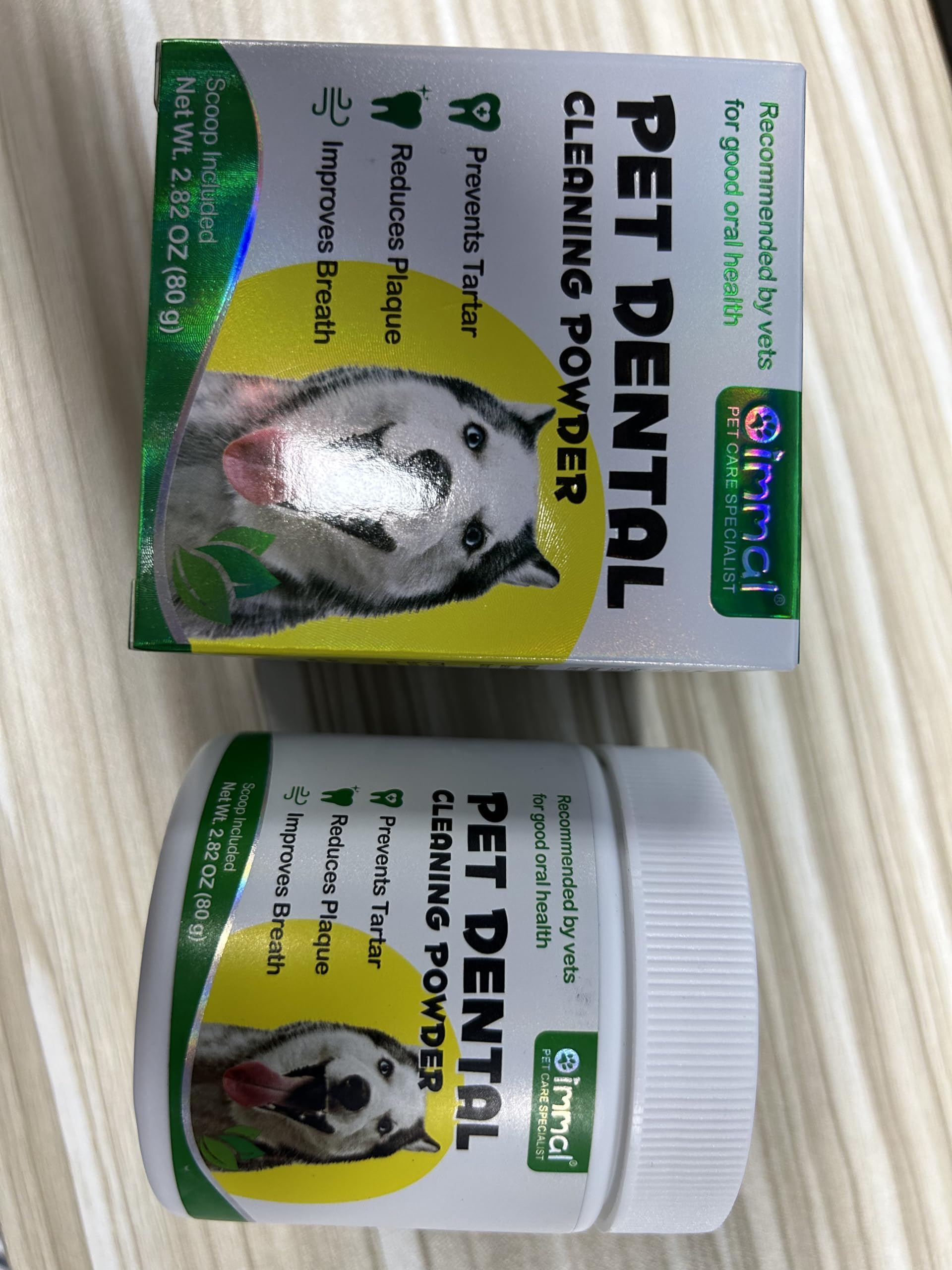 UGEIZFLD Teeth Cleaning Powder for Dogs, Dog Plaque and Tartar Remover