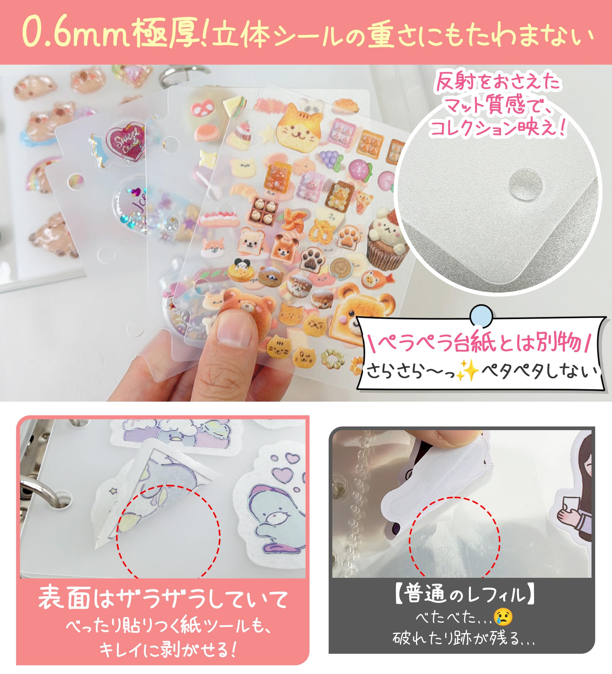 Amazon.co.jp: GOKEI シール専用台紙 リフィル シール帳 下敷き 剥離紙