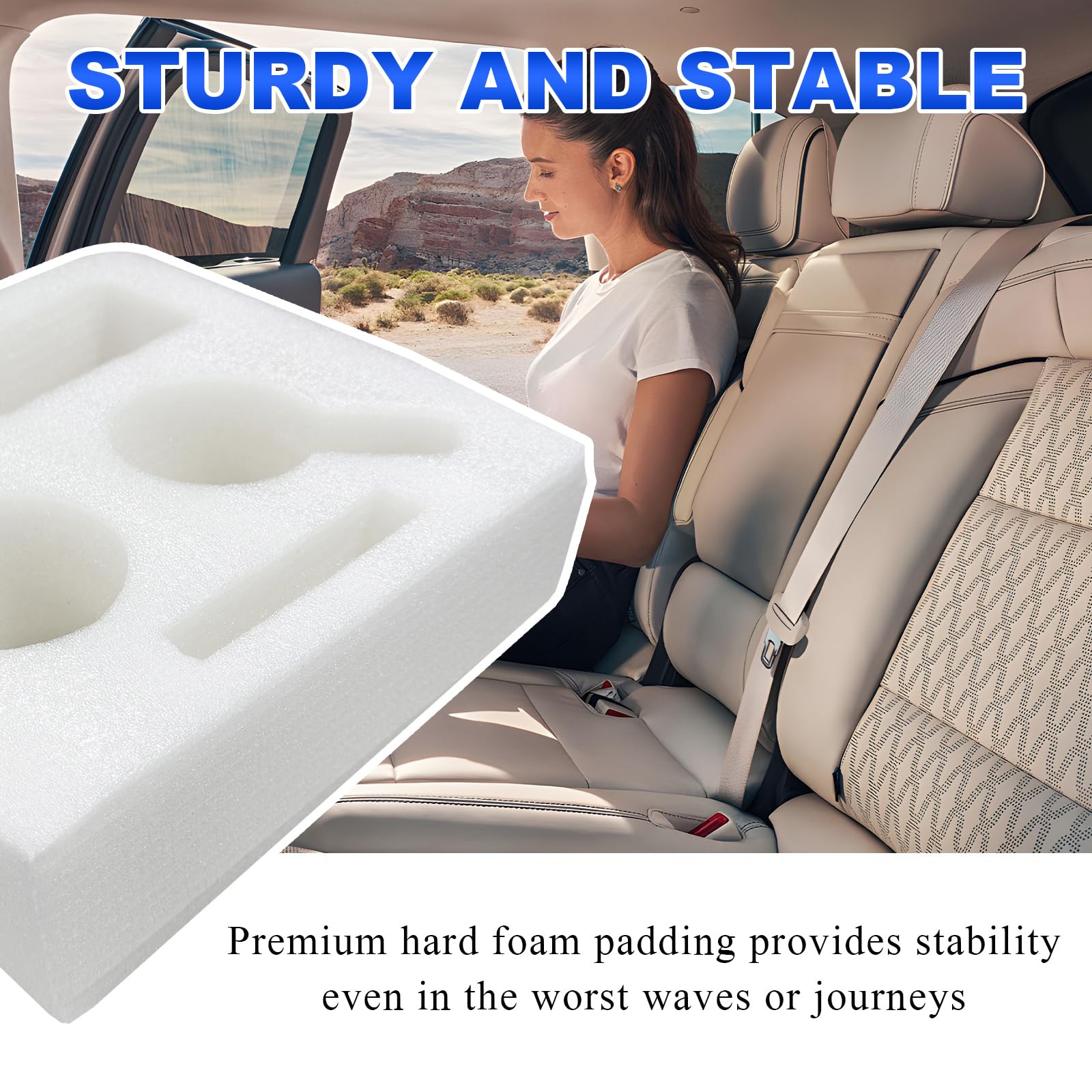Kewucn Organizador de Asiento Trasero de automóvil, Bandeja de Cuero para sofá, Soporte para Tazas de sofá, Almohada para almacenar Bebidas y Aperitivos, Soporte Universal para Tazas para automóvil,