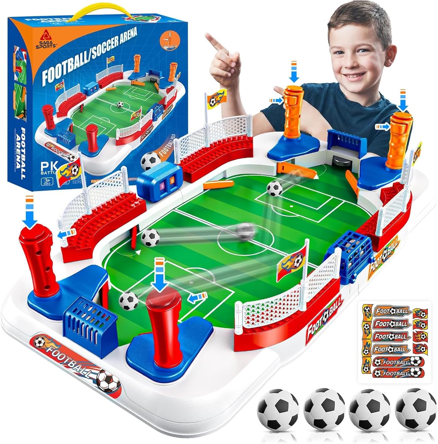 Mini Table Soccer Board Game – Soccer Gifts for Boys 8-12, Soccer Toys for Kids Ages 6-12, Indoor Mini Foosball Table for Kids, Fun Soccer Board Game, Perfect Birthday