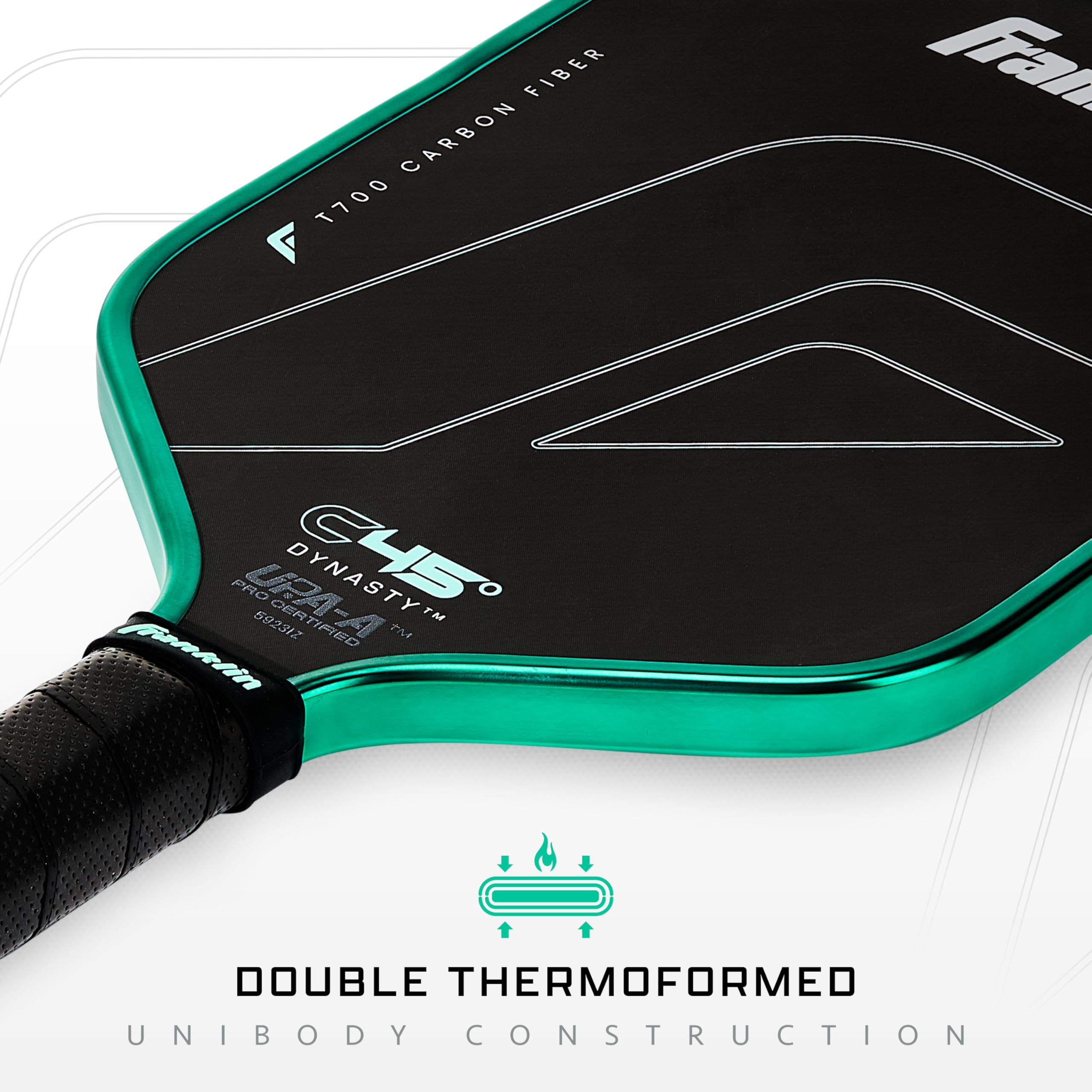 Franklin Sports PRO Pickleballschläger - Serie C45 aus Kohlefaser - Offiziell USAP + UPA zugelassen - Pro Player Design
