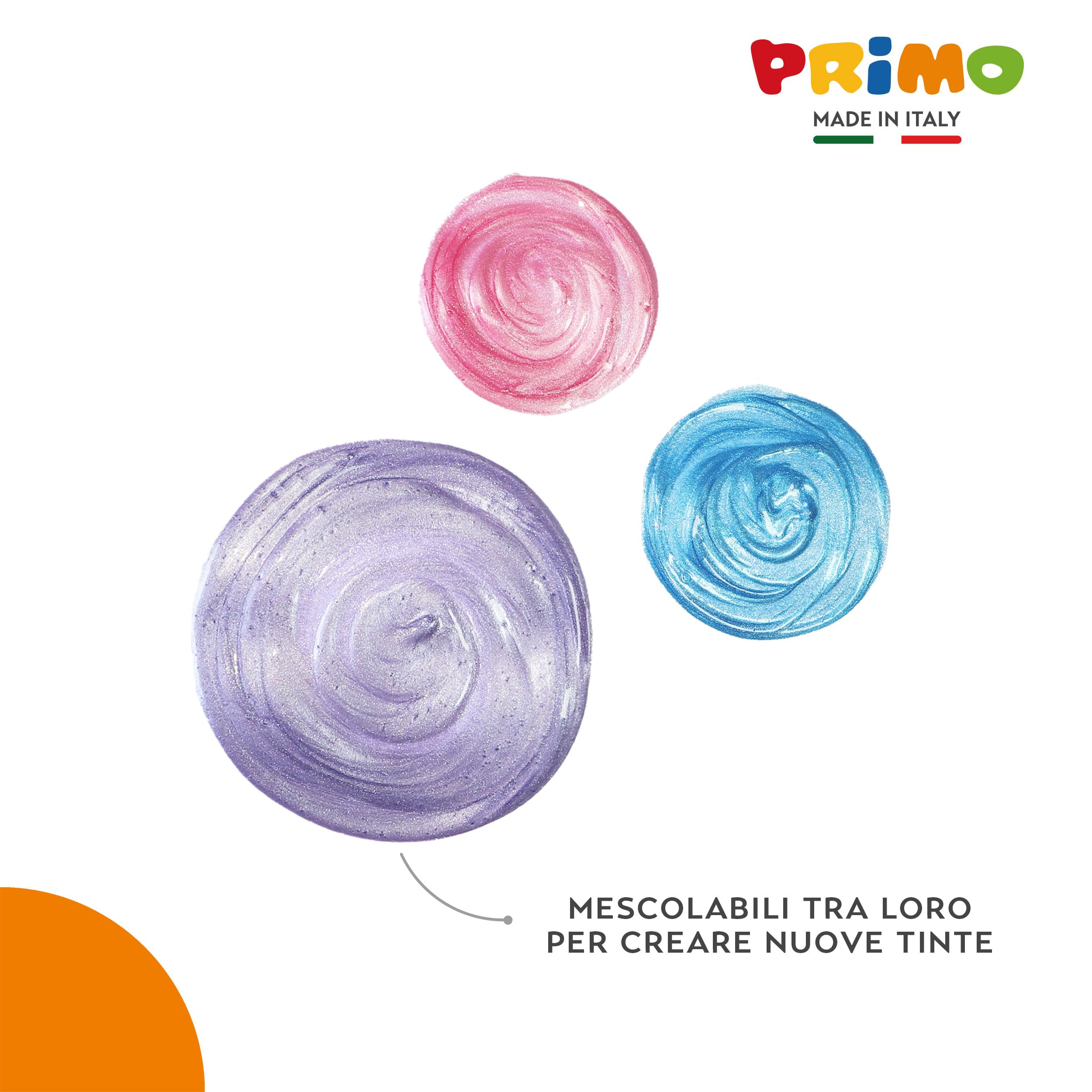 PRIMO - Tempere Lavabili per Bambini +3 Anni e Adulti, Colori per Bambini da 300 ml con Dosatore, Colori a Tempera per Dipingere Carta, Stoffa e Vetro, Pittura, Cartoleria, Lavoretti Creativi e Hobby