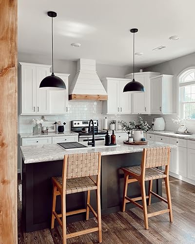 Miniatura 5 de Steel Lighting Co. Brentwood - Lámpara colgante  Montaje en techo  Domo redondo de 14 pulgadas  Estilo moderno contemporáneo de granja fabricado en