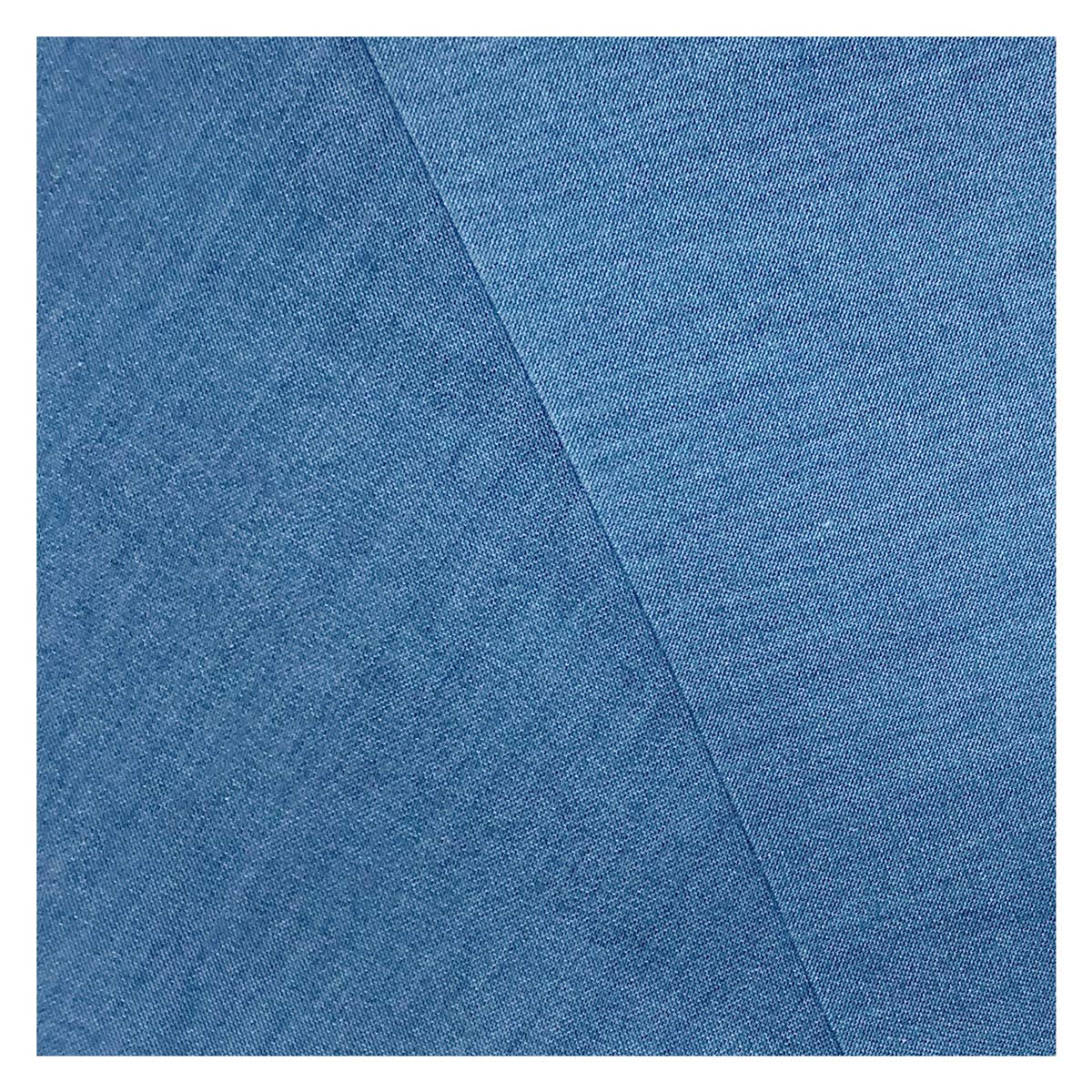 Nakan Light Blue Washed Denim Fabric 150Cm 59'' Wide 100% Cotton Lightweight Dress Fabric For Clothing, Sewing Diy Crafts, Non-Stretch(Color:light Blue)