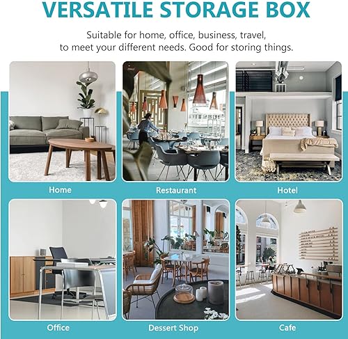 Miniatura 9 de Cabilock Caja de aluminio con cerradura Caja de aluminio Caja de caja rígida portátil Caja de maletín de metal Cerradura segura