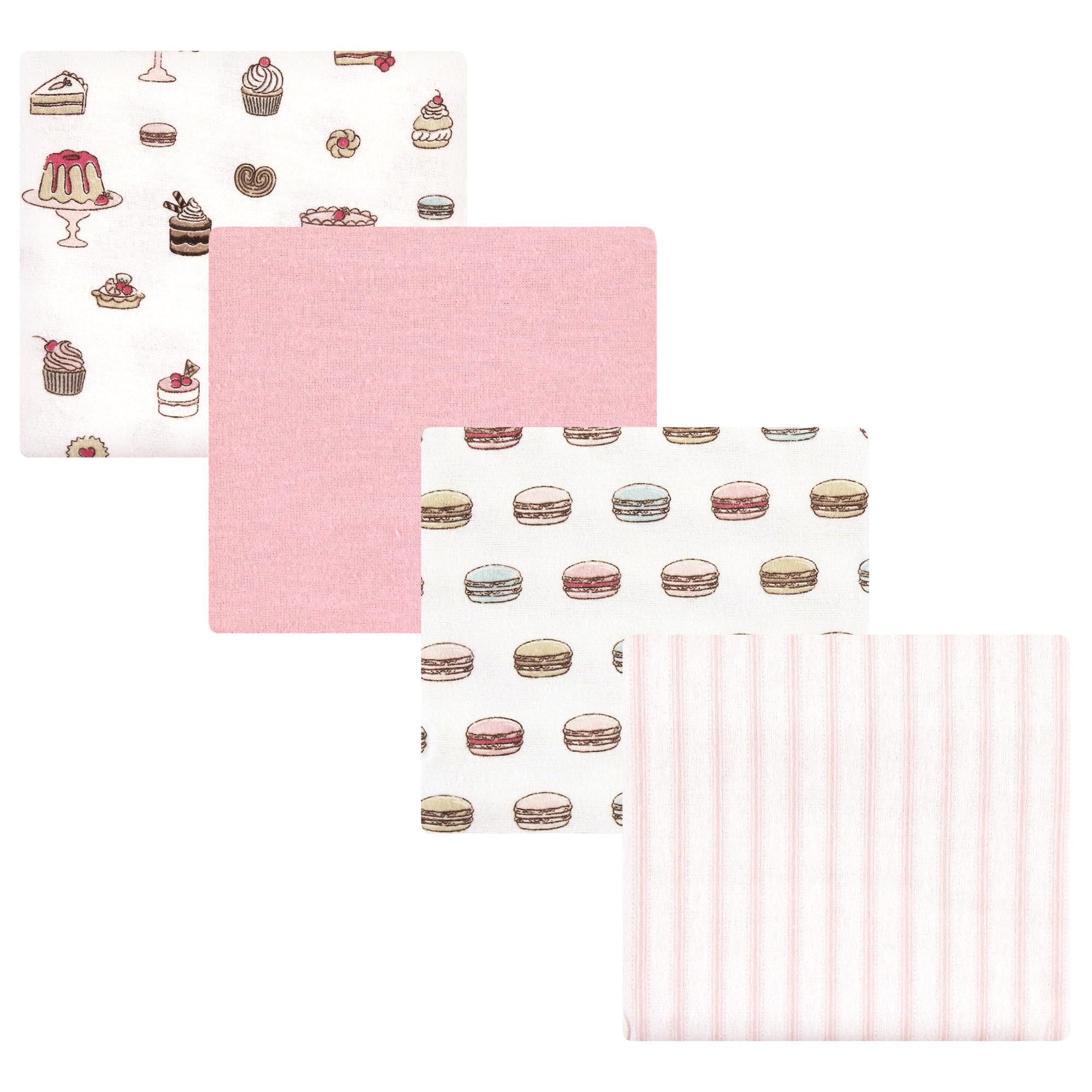 Luvable Friends Little Treasure Flannel Receiving Blankets 4pk