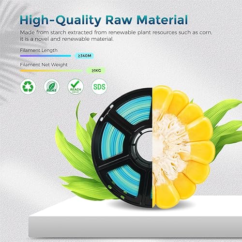 Miniatura 5 de FLASHFORGE - Filamento PLA, 116 de pulgada, carrete de 2.2 libras, +- 0.001 de pulgada, fácil de usar y se adapta a la mayoría de impresoras 3D FDM,