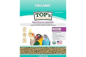 TOP's Supreme Bird Food Pellets for Budgies, Cockatiels, Parrotlets, Lovebirds, and Parakeets