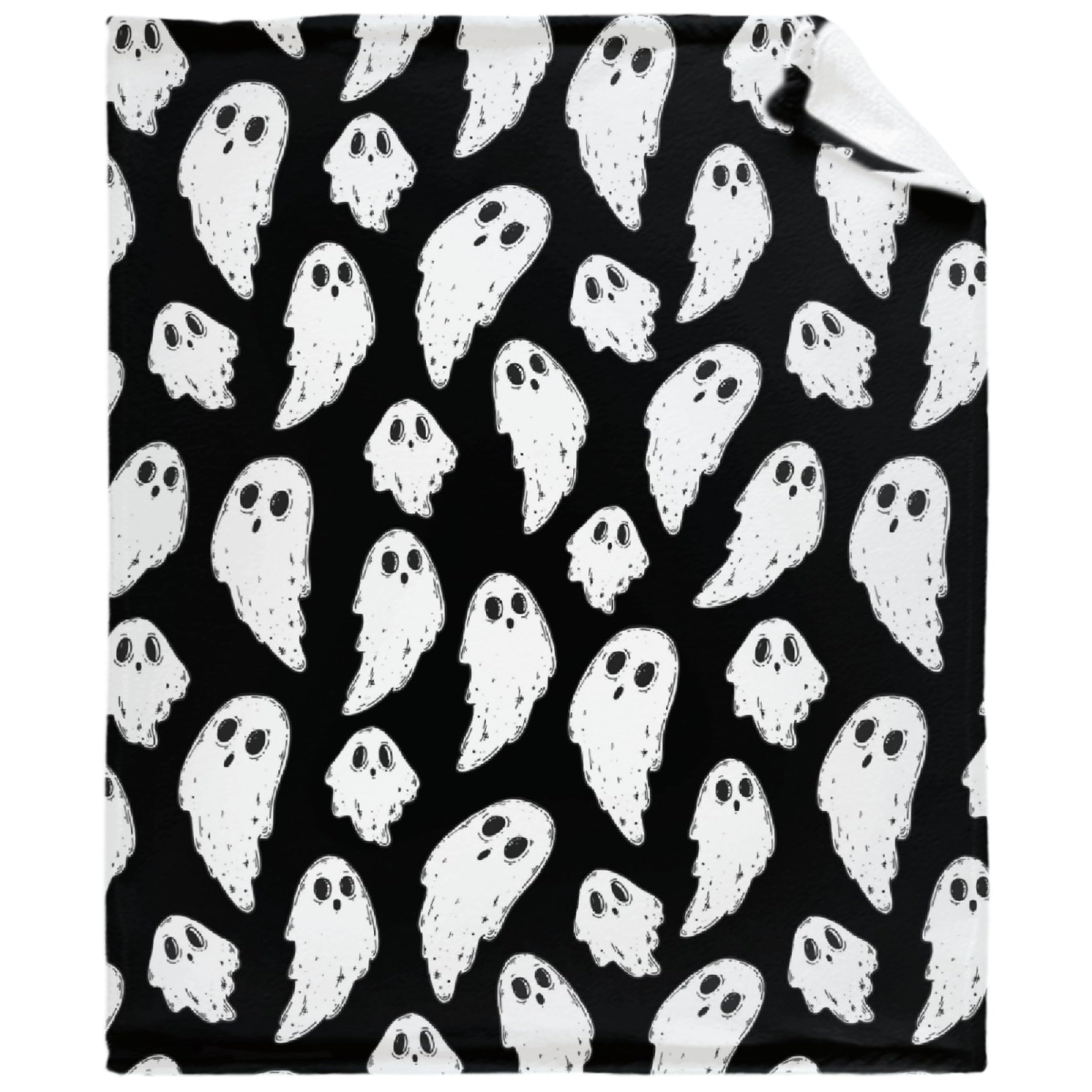 Halloween Ghosts Fleece Throw Blanket - Super Soft Cozy Flannel Air Conditioning Blanket for Couch, Bed, Kid - 50x40 in