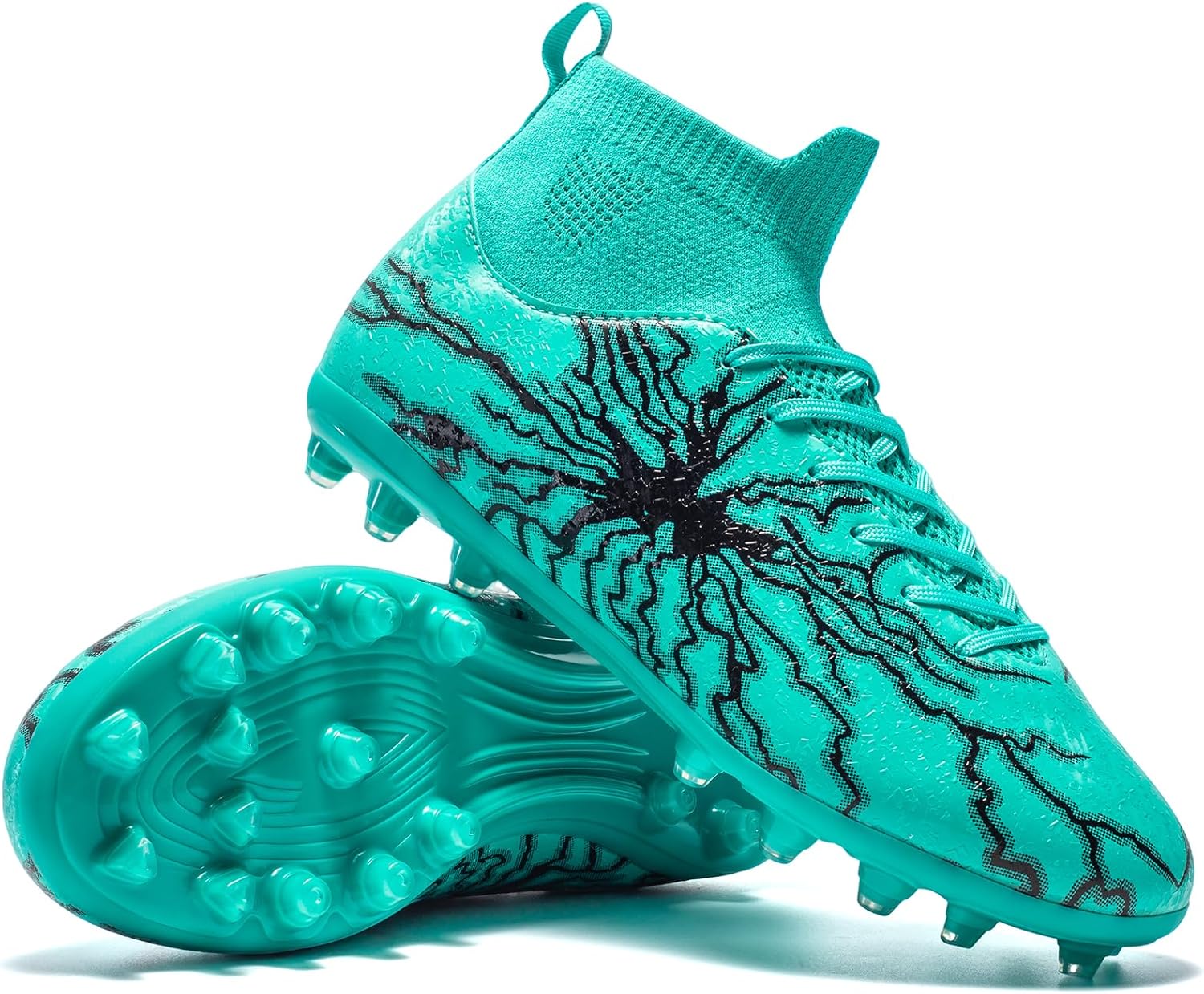 Kids Soccer Cleats Boys Girls Training Football Cleats Youth High-top Soccer Shoes for Little/Big Professional Athletic Outdoor Football Shoes - Image 5