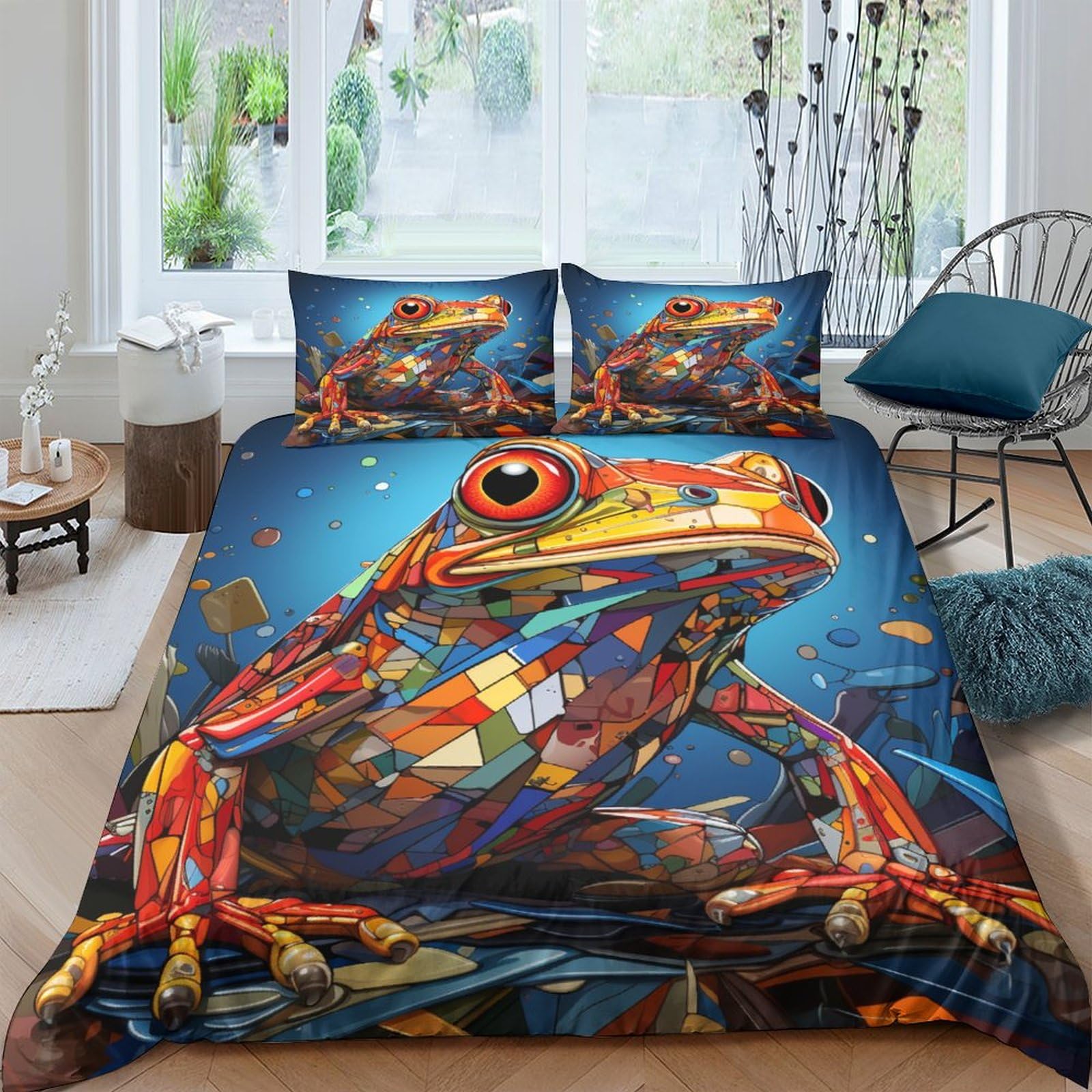 Housse de couette pour adultes et enfants hypoallergénique 3 pièces pour literie saine
