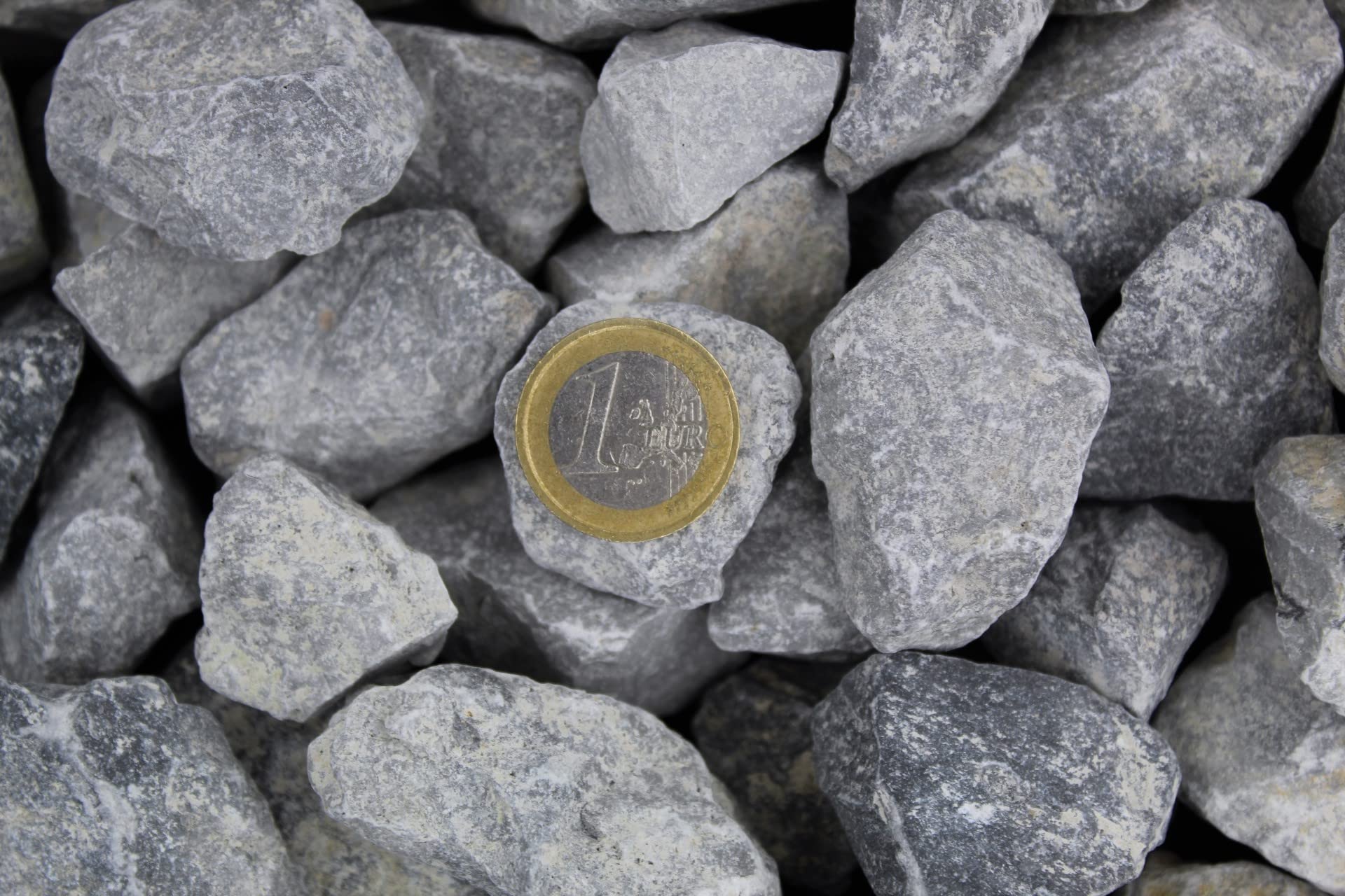 Grava ornamental, piedra gris 30-50 mm, saco de 25 kg, relleno de gaviones, decoración para jardín