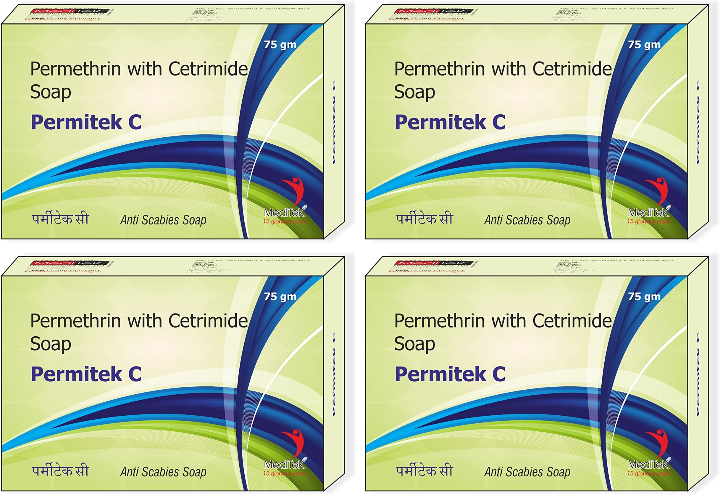 Permitek C Anti scabies Medicated Soap 75gms. (Pack of 4)