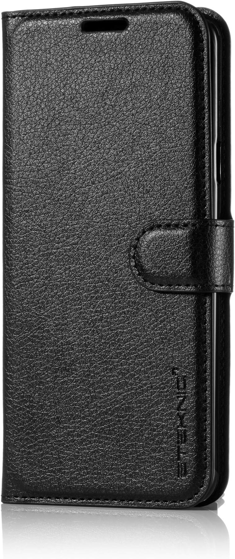 eTEKNIC PU Leather Wallet Case for Samsung Galaxy S8 Plus Flip Cover with Stand, Card Holder, Magnetic Closure, Black, Onyx Series