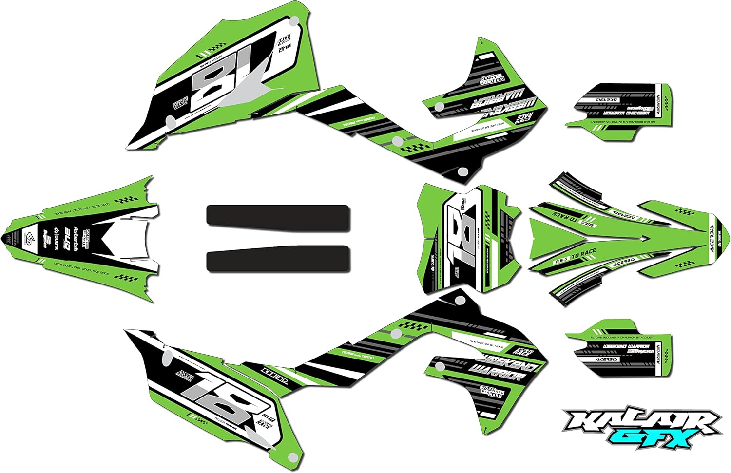 Graphics Kit For Kawasaki KX100 (2001-2013) Turbo Series