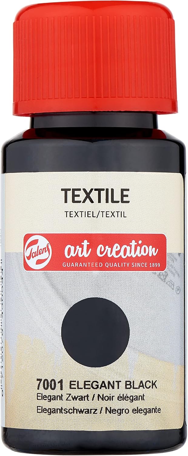 Talens Art Creation Textile Paint 50 ml - Elegant Black - Fabric Paint for 50% Cotton Fabrics