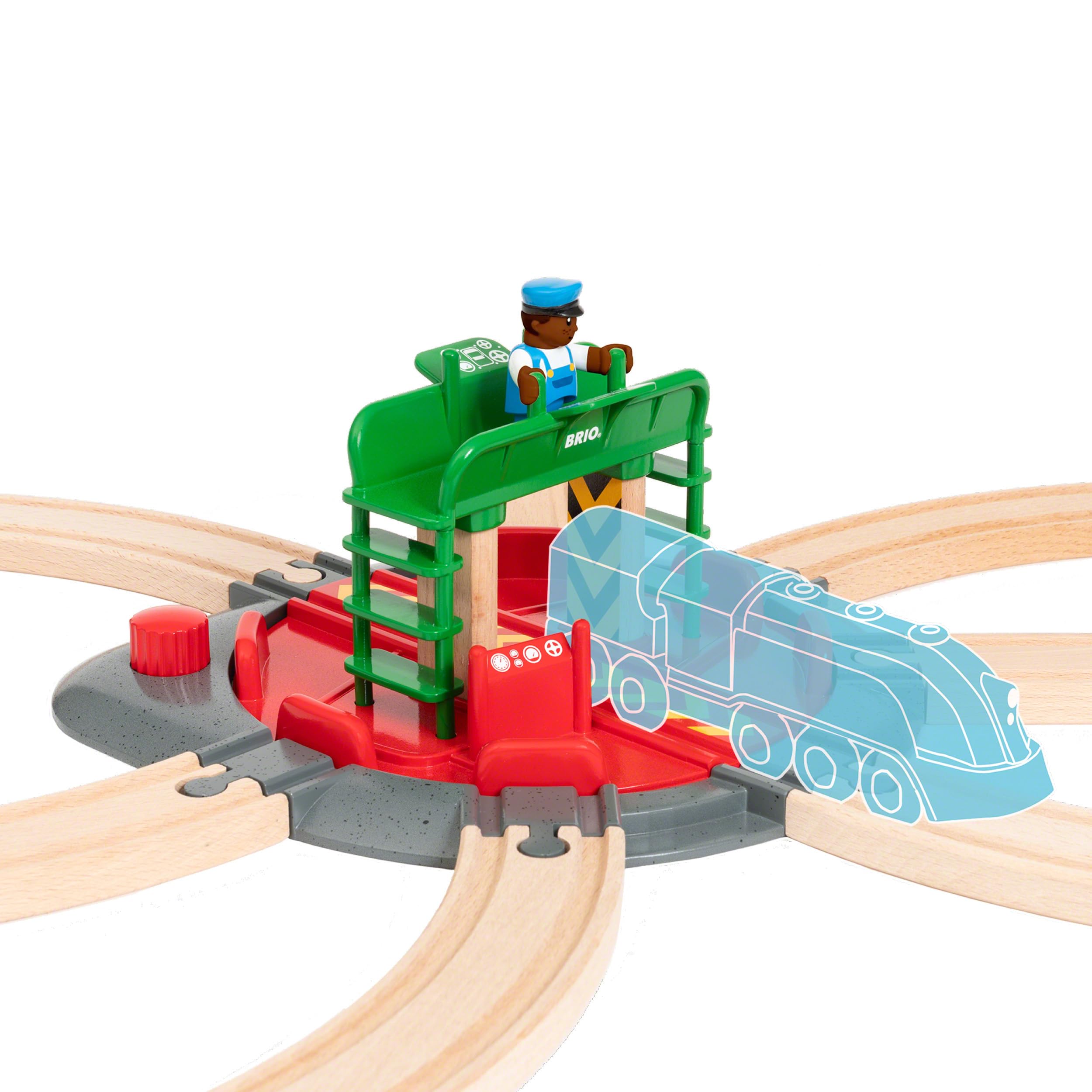 BRIO 33476 Lok-Drehscheibe mit Kontrollbrücke
