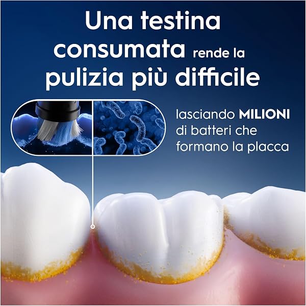 Oral-B Testine di Ricambio iO Series Ultimate Clean Black, 2 testine rotonde originali per Spazzolino Elettrico, setole Criss - 4