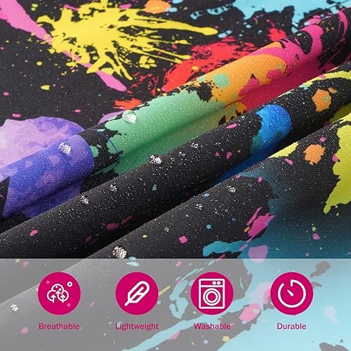 Miniatura 3 de ASPMIZ Delantal de pintura de artista para adultos, delantales de cocina coloridos, delantal de cocina impermeable con bolsillos, delantales de