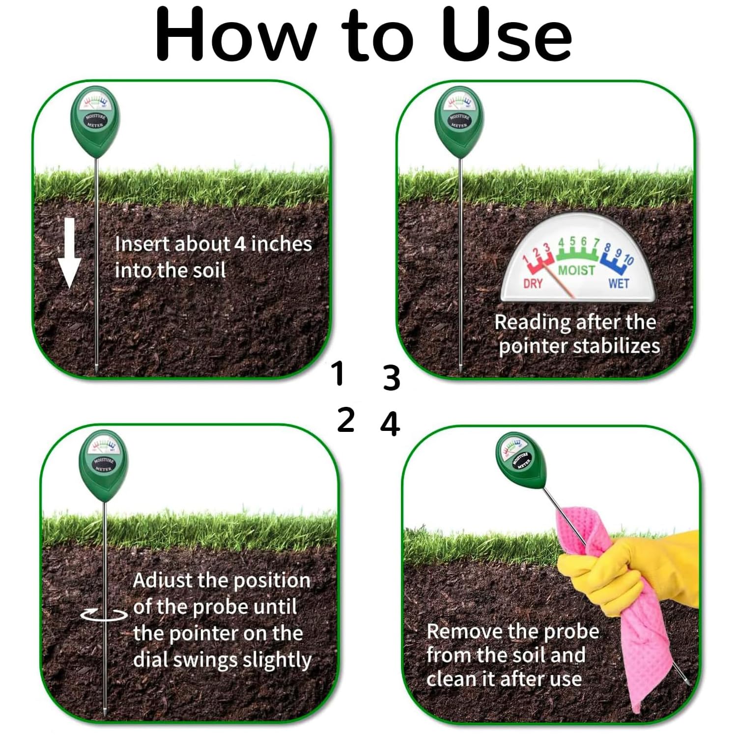 YUNYU 2Pcs Soil Moisture Meter, Potted Plants - Image 4
