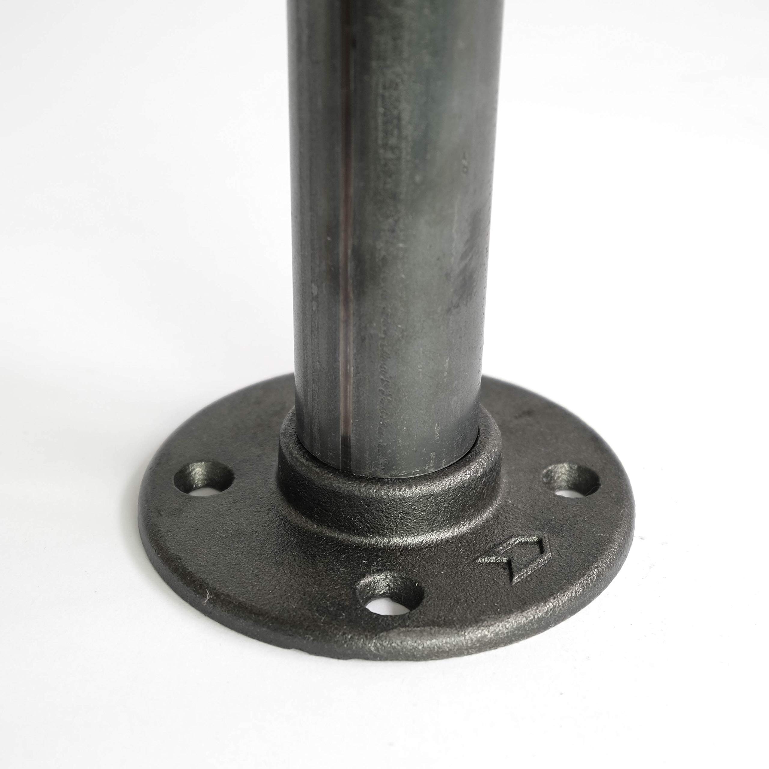 Natural Goods Berlin Flansch Pipe Fitting Gewindeflansch Metall " BSP Rohrhalterung Wandregal Temperguss Verbindungsflansch Rohre Wandmontage Eisen Vintage Möbel Industrial Style (5, 3/4 Zoll)