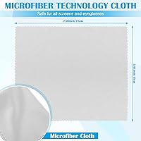 Vista 2 de Fabbay 200 paños de limpieza de microfibra para lentes, paños de microfibra de pantalla de 7 x 6 pulgadas, toallitas para lentes para lentes, Negro